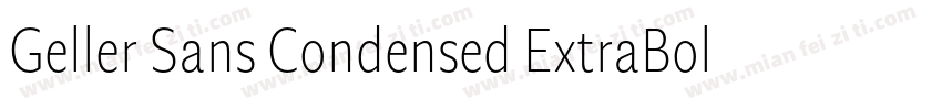 Geller Sans Condensed ExtraBold字体转换